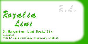rozalia lini business card